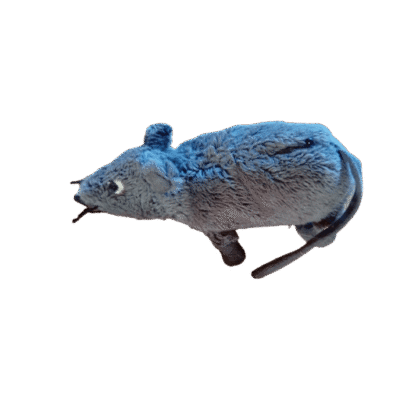 Pluche miniratje grijs