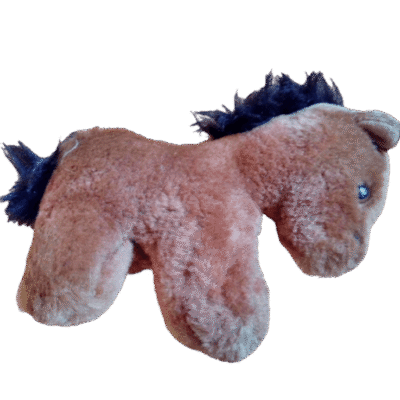 Paardje bruin/zwart