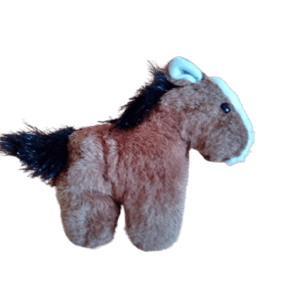 Paardje bruin/zwart/wit