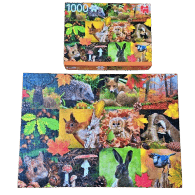Puzzel bosdieren in de herfst (1000 stukjes)